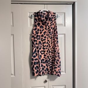 Equipment 100% Silk Sleeveless Button-Down Shirt Dress